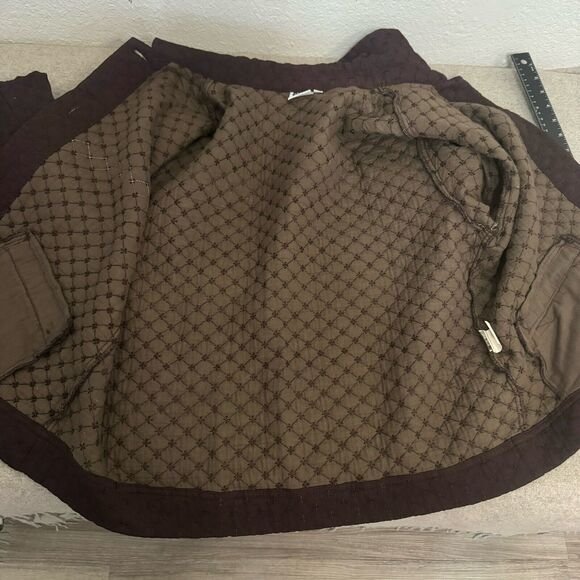 Johhny Was Jacket Women S Collection Brown Quilted Embroidered Lagenlook Boho - Picture 9 of 10